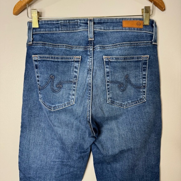 Adriano Goldschmied Mari Crop High Rise Slim Straight Distressed Wash Jeans 26 R - Picture 8 of 12